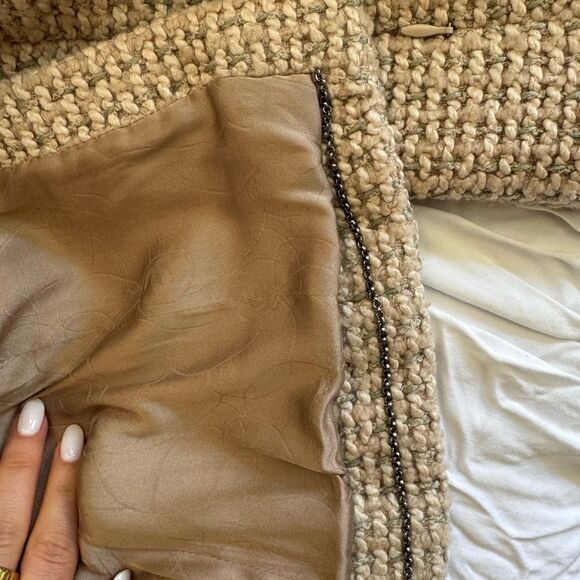 Chanel Vintage Fall 2002 Beige Green Tweed 02A Jacket Skirt Suit - Picture 10 of 16